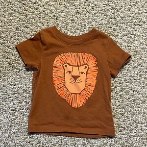 Cat & Jack brown lion tee shirt 12 m